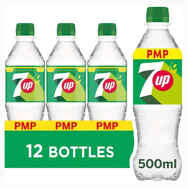 7UP Regular Lemon and Lime Bottle PMP 500ml (Case of 12)  Honesty Sales U.K Hauptbild