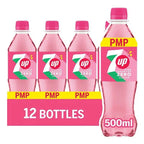 7Up Zero Sugar Pink Lemonade PMP Bottle 500ml (Case of 12)  Honesty Sales U.K