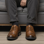 Men's Derby Shoes PU Casual Business Vintage Men's Shoes