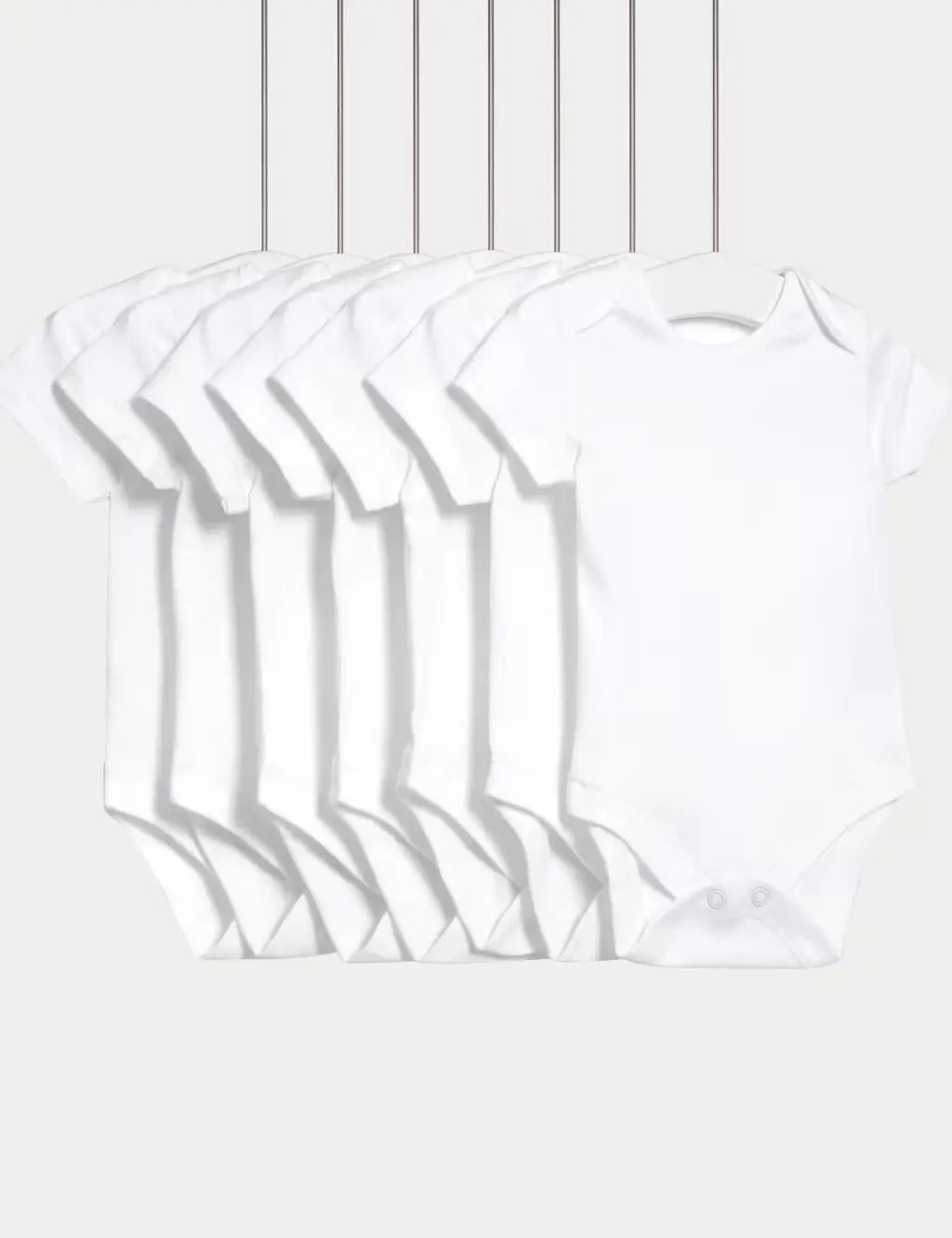 7pk Pure Cotton Short Sleeve Bodysuits (5lbs-3 Yrs) Honesty Sales