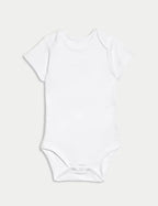 7pk Pure Cotton Short Sleeve Bodysuits (5lbs-3 Yrs) Honesty Sales