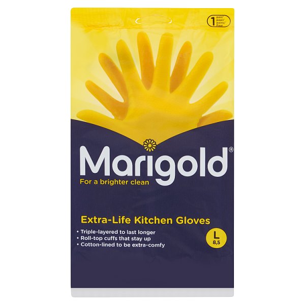 Marigold Extra-Life Kitchen Gloves, Large (Case of 6 Pairs)