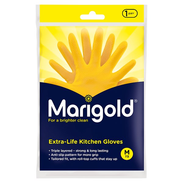 Marigold Extra-Life Kitchen Gloves, Medium (Case of 72 Pairs)