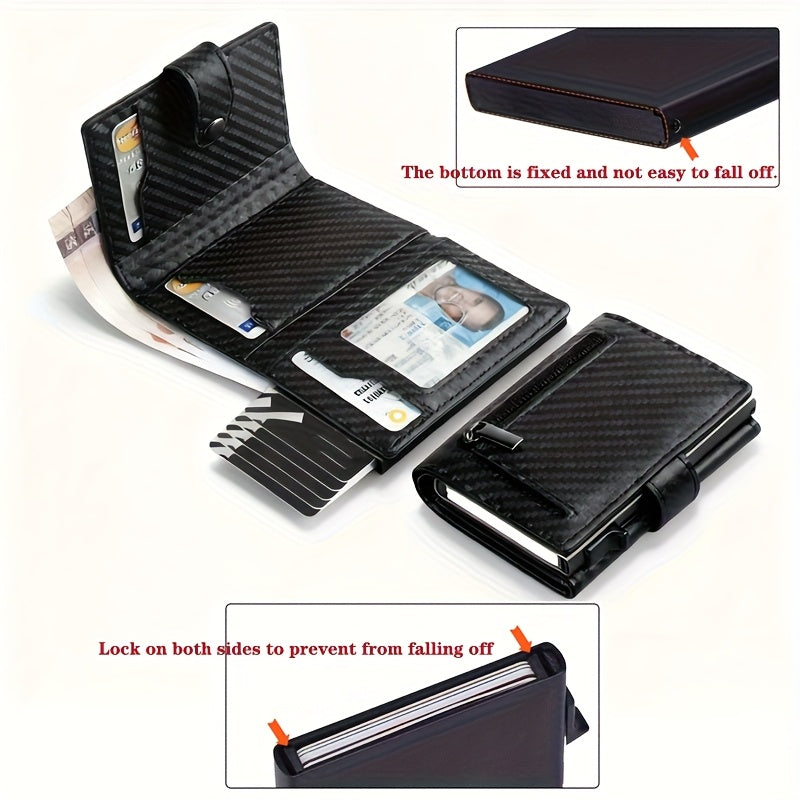 HUMERPAUL Men’s RFID Blocking Leather Passport Holder & Wallet – Slim Travel Organizer with Credit Card & Vaccine ID Pockets (Coffee/Brown, Full-Grain Cowhide) Image secondaire du produit