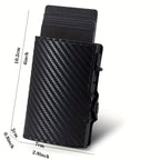 Men’s Slim RFID Blocking Wallet – Automatic Card Holder, Compact Design, Ideal Gift for Special Occasions