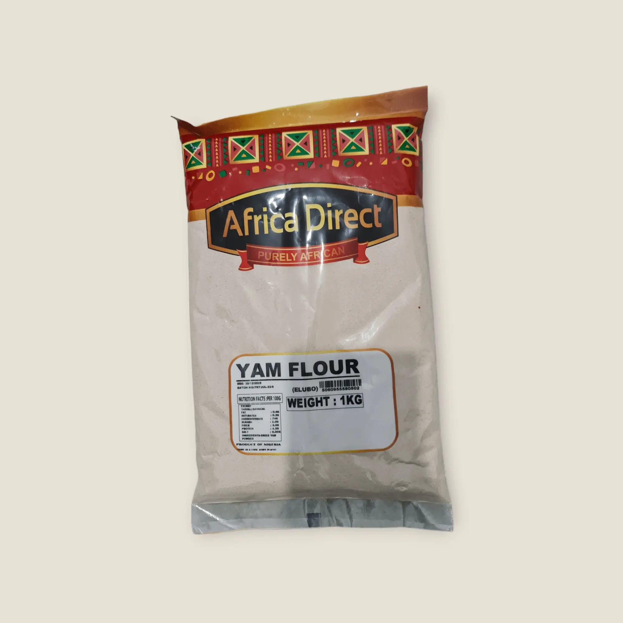 Africa Direct Yam Flour 1Kg - Honesty Sales