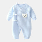 All Seasons Newborn Baby Boy Girl Romper 100% Pure Cotton Soft Cartoon Bear Bodysuit with Hat Honesty Sales U.K