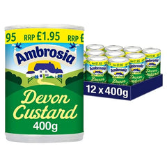Ambrosia Ready To Serve Devon Custard Can 400g (Case of 12) - Honesty Sales