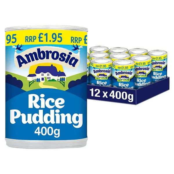 Ambrosia Ready To Serve Rice Pudding Can 400g (Case of 12) - Honesty Sales