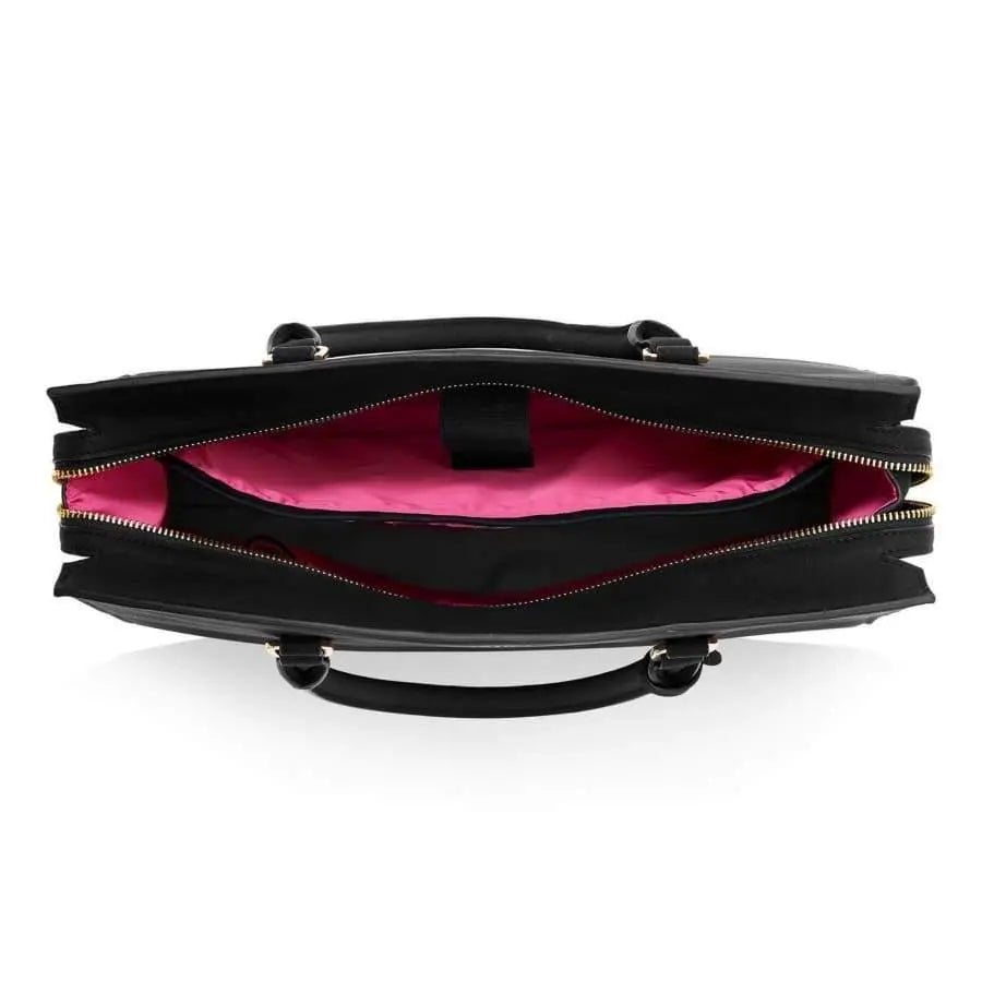Aricia Black Vegan Laptop Bag - Honesty Sales U.K