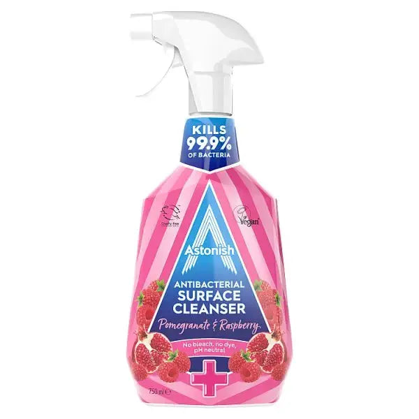 Astonish Pomegranate & Raspberry Antibacterial Surface Cleanser 750ml (Case of 6)  Honesty Sales U.K