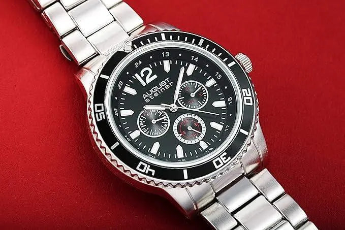 August Steiner Mens Mercury Quartz Multifunction Divers Bracelet Watch - Honesty Sales