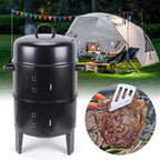 BBQ Smoker Oven Charcoal Smoker Smoker Cabinet Smoker Bin Thermometer For Outdoor Barbecue Meat Food  Honesty Sales U.K