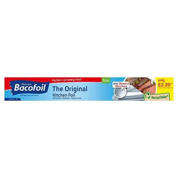 Bacofoil The Original Kitchen Foil 5m x 30cm - Honesty Sales