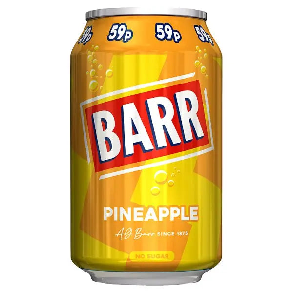 Barr Pineapple 330ml (Case of 24)  Honesty Sales U.K