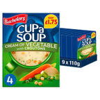 Batchelors Cup a Soup Cream of Vegetable 4 Instant Soup Sachets 122g (Case of 9)  Honesty Sales U.K