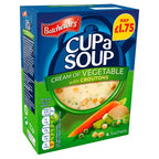 Batchelors Cup a Soup Cream of Vegetable 4 Instant Soup Sachets 122g (Case of 9)  Honesty Sales U.K