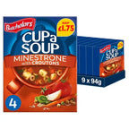 Batchelors Cup a Soup Minestrone with Croutons 4 Instant Soup Sachets 94g (Case of 9)  Honesty Sales U.K