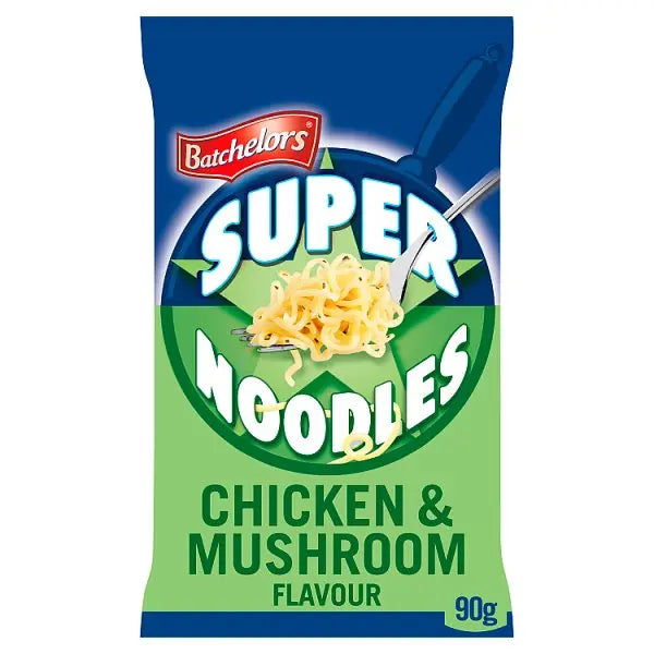 Batchelors Super Noodles Chicken & Mushroom Flavour Noodle Block 90g (Case of 8)  Honesty Sales U.K Main image