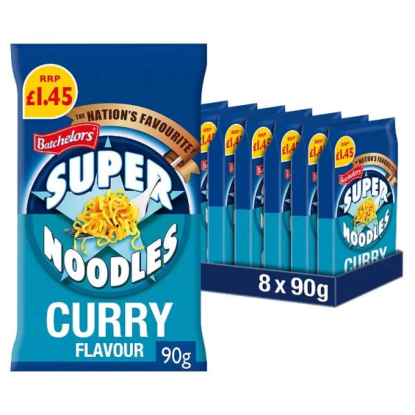 Batchelors Super Noodles Mild Curry Flavour 90g (Case of 8)  Honesty Sales U.K
