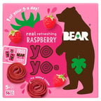 Bear Yoyos Real Fruit Refreshing Raspberry 5 x 20g (Case of 6) - Honesty Sales