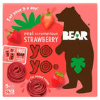 Bear Yoyos Real Fruit Scrumptious Strawberry 5 x 20g (Case of 6) - Honesty Sales