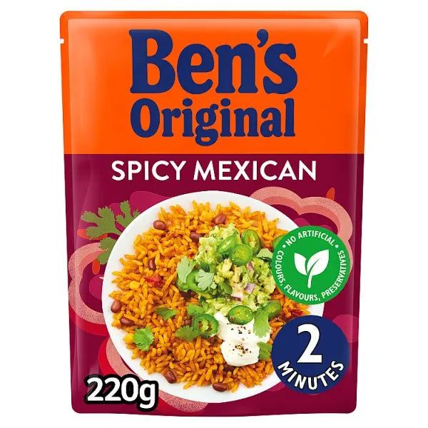 Bens Original Spicy Mexican Microwave Rice 220g (Case of 6) - Honesty Sales Hauptbild