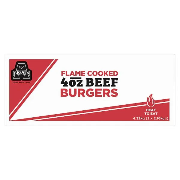 Big Als Flame Cooked 4oz Beef Burgers 2.16kg Secondary image