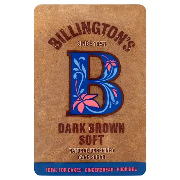 Billington's Dark Brown Soft Natural Unrefined Cane Sugar 1kg (Case of 10)  Honesty Sales U.K Main image