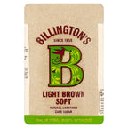 Billington's Light Brown Soft Natural Unrefined Cane Sugar 1kg (Case of 10)  Honesty Sales U.K