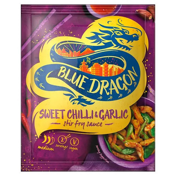 Blue Dragon Sweet Chilli & Garlic Stir Fry Sauce 120g (Case of 12) - Honesty Sales Main image