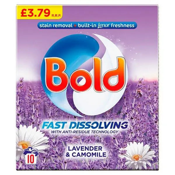 Bold Washing Powder 650g, 10 Washes, Lavender & Camomile (Case of 6) - Honesty Sales U.K