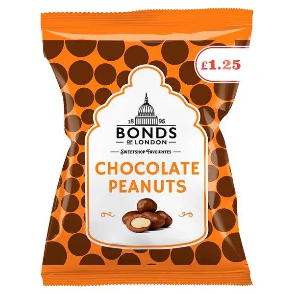 Bonds of London Chocolate Peanuts 75g (Case of 12) - Honesty Sales U.K