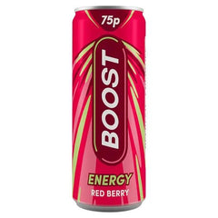 Boost Energy Red Berry 250ml (Case of 24)  Honesty Sales U.K