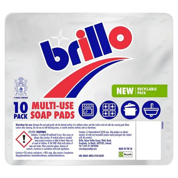 Brillo 10 Multi-Use Soap Pads - Honesty Sales Main image