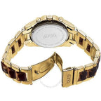 Burgi BUR094YG Womens Gold Tortoise Watch - Honesty Sales