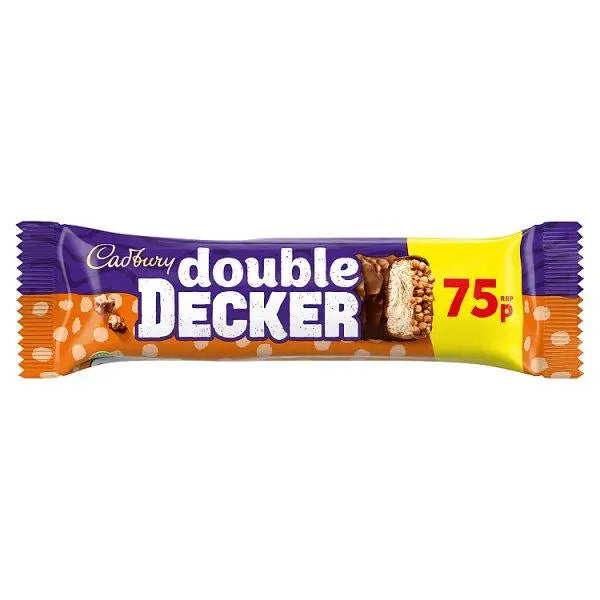 Cadbury Double Decker Chocolate Bar 75p PMP 54.5g (Case of 48) - Honesty Sales U.K Main image