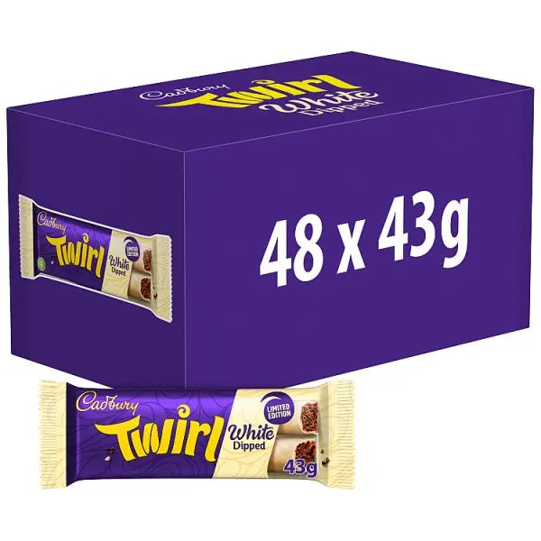 Cadbury Twirl White Dipped Chocolate Bar 43g (Case of 48)  Honesty Sales U.K Hauptbild