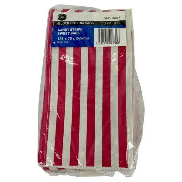 Candy Striped Sweet Bags - Sets of 90 - Honesty Sales