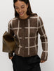 Checked Crew Neck Cardigan With Wool  Honesty Sales U.K