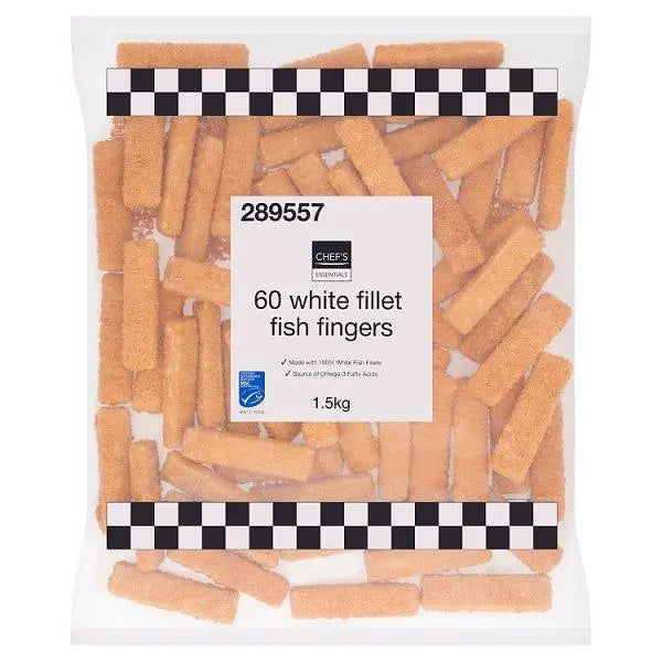 Chef's Essentials 60 White Fillet Fish Fingers 1.5kg - Honesty Sales