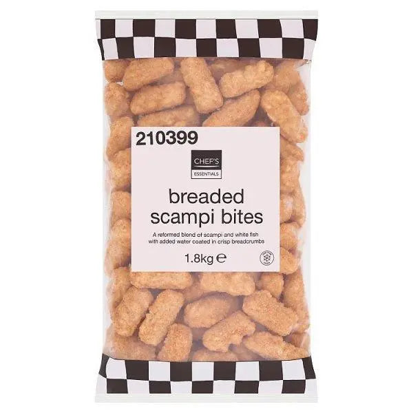 Chefs Essentials Breaded Scampi Bites 1.8kg - Honesty Sales Image principale du produit