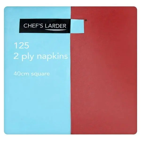 Chefs Larder 125 2 Ply Burgundy Napkins 40cm Square - Sets of 125 - Honesty Sales Main image
