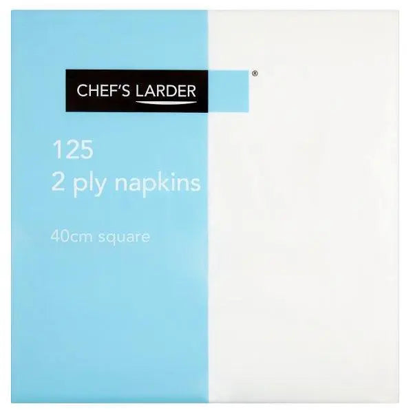 Chefs Larder 125 2 Ply Napkins 40cm Square - Sets of 125 - Honesty Sales Main image