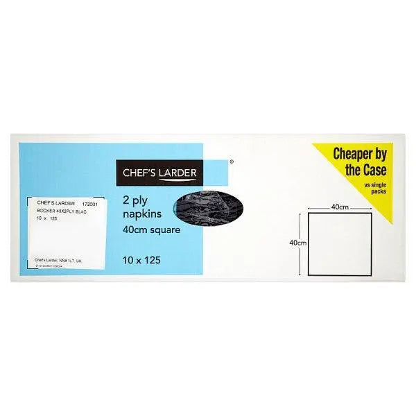 Chefs Larder 2 Ply Napkins 40cm 10 x 125 - Honesty Sales