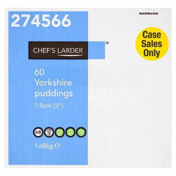 Chefs Larder 60 Yorkshire Puddings 1.68kg - Honesty Sales