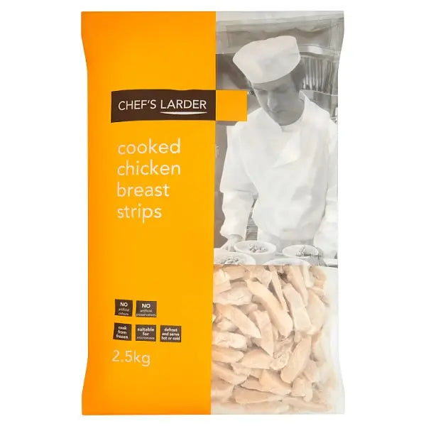 Chef's Larder Cooked Chicken Breast Strips 2.5kg Chef's Larder Main image