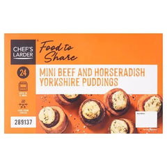 Chefs Larder Food to Share Mini Beef and Horseradish Yorkshire Puddings 396g - Honesty Sales