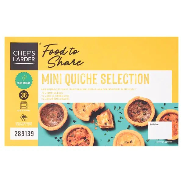 Chef's Larder Food to Share Mini Quiche Selection 756g - Honesty Sales U.K Main image