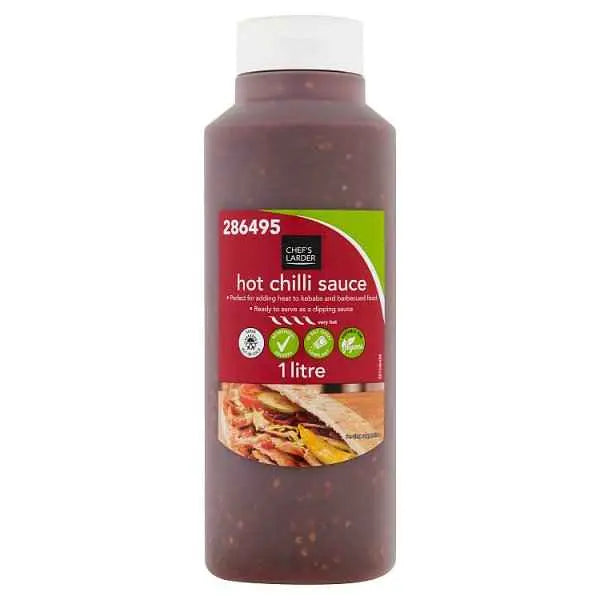 Chef's Larder Hot Chilli Sauce 1 Litre - Honesty Sales Main image